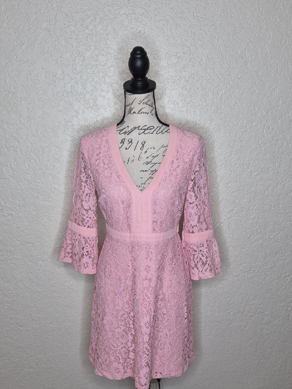 Charles Henry Floral Lace Dress Pink Size S